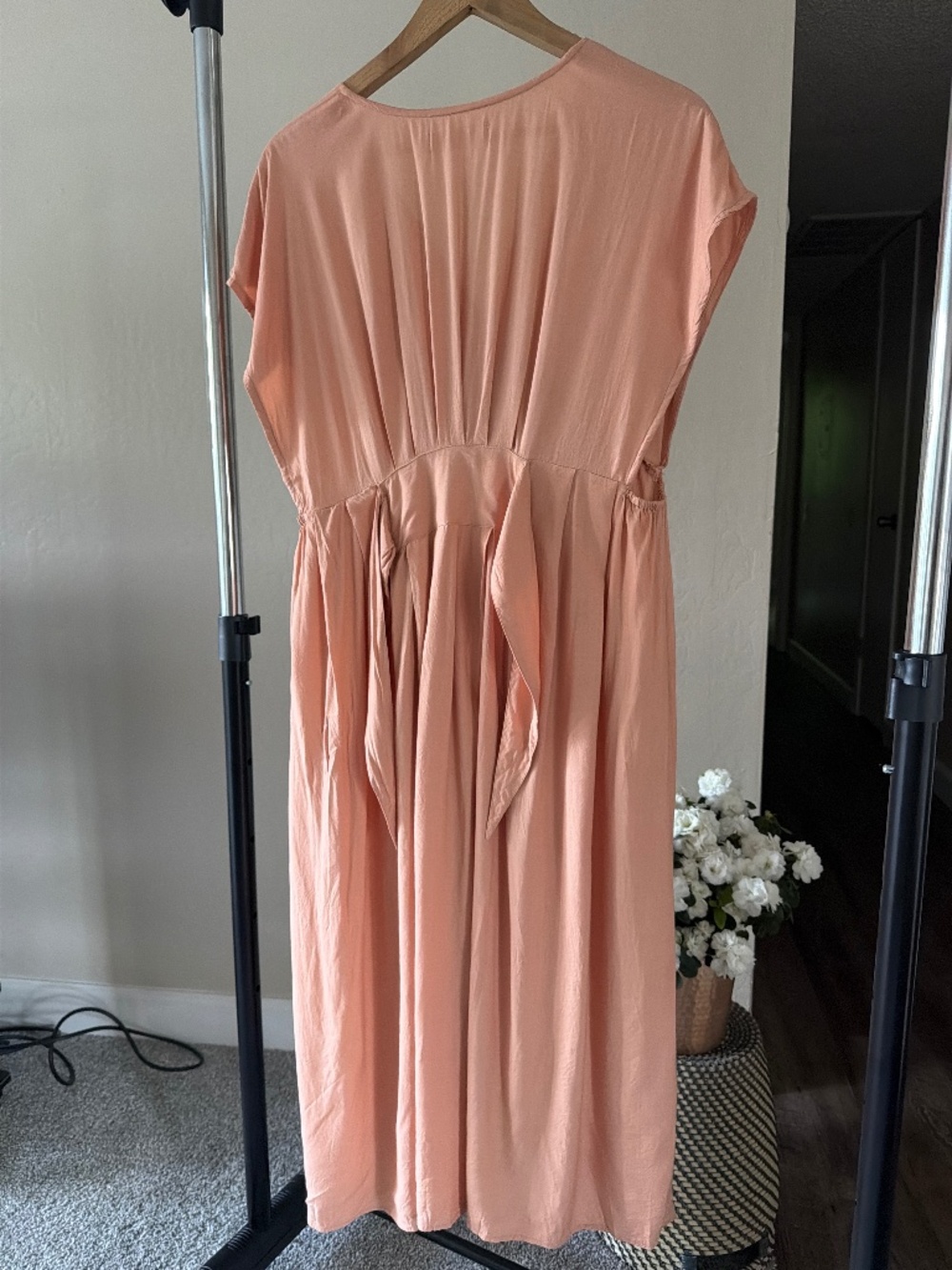 Saffron Lane The Rumi Robe Dress Peach S/M Boho Naternity - Picture 3 of 6